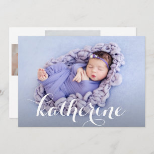 Eenvoudige foto-collage geboorte aankondiging