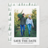 Eenvoudige foto en Typografie Weddenschap Save The Date (Voorkant / Achterkant)