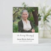 Eenvoudige foto Funeral - Hartelijk dank Bedankkaart (Staand voorkant)