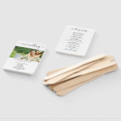 Eenvoudige Foto Huwelijksmassa/Ceremonieprogramma Handwaaier (Niet-gemonteerd)