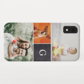 Eenvoudige foto-inkoldermonogram Case-Mate iPhone case (Achterkant (horizontaal))