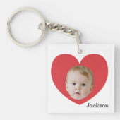Eenvoudige foto met hart sleutelhanger (voorkant)
