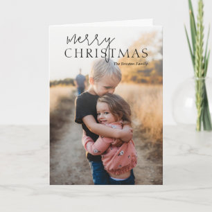Eenvoudige foto modern Kerstmis Feestdagen Kaart