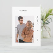 Eenvoudige foto Modern Wedding Bedankkaart (Staand voorkant)