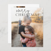 Eenvoudige foto Moderne Kerstmis (Voorkant / Achterkant)