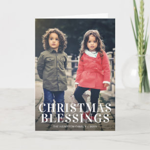 Eenvoudige foto Moderne religieuze kerst Feestdagen Kaart