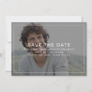 Eenvoudige foto overlay border 2025 Afstuderen Save The Date