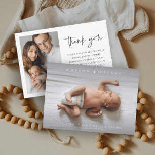 Eenvoudige foto Pasgeboren Baby Foto Geboorte Aankondiging