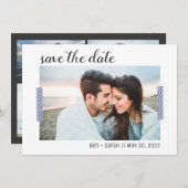 Eenvoudige foto save the date kaart (Voorkant / Achterkant)