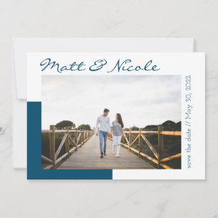 Eenvoudige foto save the date kaart