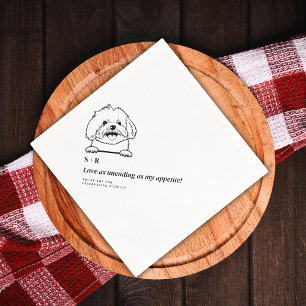 Eenvoudige foto Schattigee leuke hond huisdier bru Servet