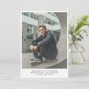 Eenvoudige Foto Schrijfmachine Typografie Afstuder Aankondiging