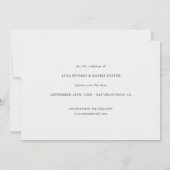 Eenvoudige Foto slaat de Datakaart op met modern s Save The Date (Achterkant)