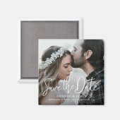 Eenvoudige Foto Small Save the Date Fridge Magnet Magneet (Voorkant / Achterkant)
