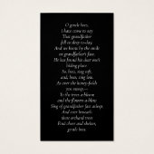 Eenvoudige foto Sympathie begrafenis Memorial Pray Visitekaartje (Achterkant)