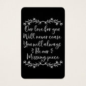 Eenvoudige foto Sympathie Funeral Memorial Kaart (Achterkant)