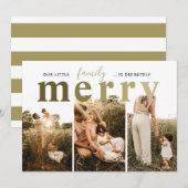 Eenvoudige foto van Merry 3 Feestdagenkaart (Voorkant / Achterkant)