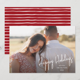 Eenvoudige foto van modern Prettige feestdagen scr Feestdagenkaart