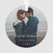 Eenvoudige foto van onze eerste kerst ornament (achterkant)