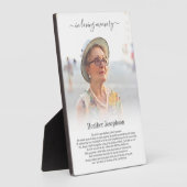 Eenvoudige foto van Psalm Memorial Fotoplaat (Zijkant)