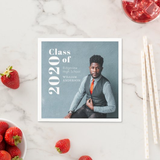 Eenvoudige foto vet foto Afstuderen papier Servet (Insitu)