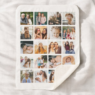 Eenvoudige Fotocollage 20 Afbeelding Gepersonalise Sherpa Deken