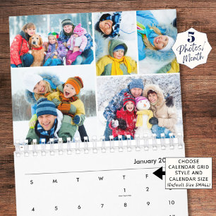 Eenvoudige Fotocollage 5 Per Maand Kalender