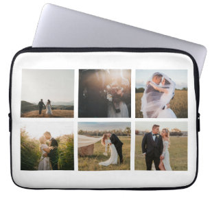 Eenvoudige fotocollage Modern Laptop Sleeve
