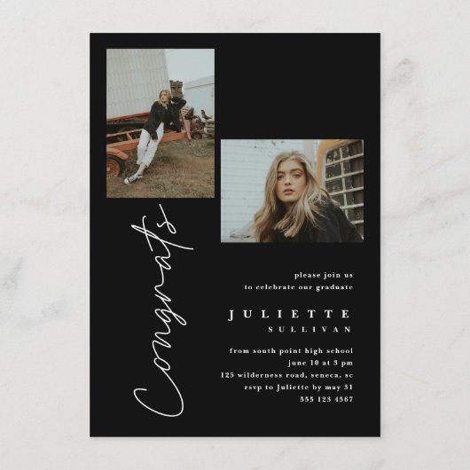 Eenvoudige fotografie met modern script (Achterkant)