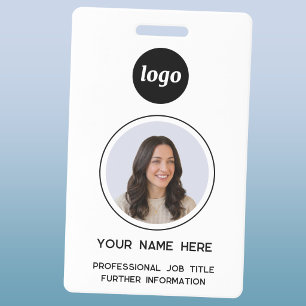 Eenvoudige fotoidentificatie naamkaart badge