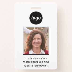 Eenvoudige fotoidentificatie naamkaart badge