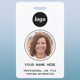 Eenvoudige fotoidentificatie naamkaart badge