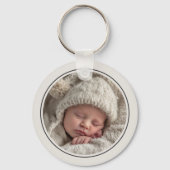 Eenvoudige fototemplate met gepersonaliseerd frame sleutelhanger (Voorkant)