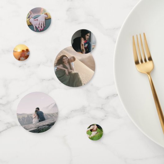 Eenvoudige fotothematabel confetti (Groep)