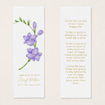 Eenvoudige Freesia Rouwherinneringsbladwijzer