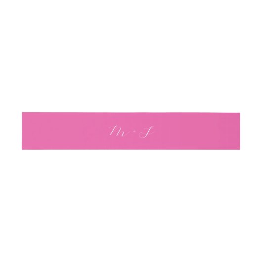 Eenvoudige fuchsia roze bruiloft uitnodiging buik uitnodigingen wikkel (Vlak)