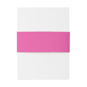 Eenvoudige fuchsia roze bruiloft uitnodiging buik  uitnodigingen wikkel (Achterkant Voorbeeld)