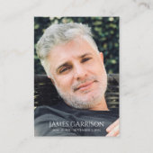 Eenvoudige funeral Prayer Card met foto Informatiekaartje (Voorkant)