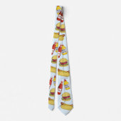 Eenvoudige Funny Hamburger en Hot Dog Humor Stropdas (Achterkant)