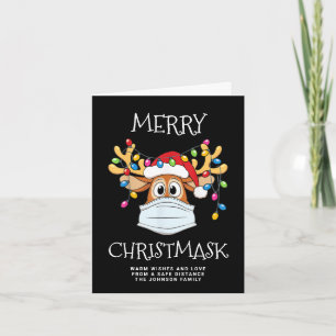 Eenvoudige Funny Merry Christus-Masker Reindeer Gr Feestdagen Kaart