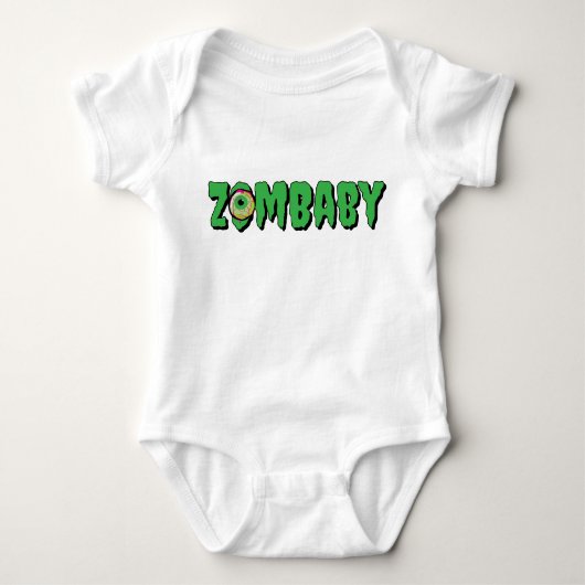 Eenvoudige Funny Punny Schattigee 'ZomBaby' Zombie Romper (Voorkant)