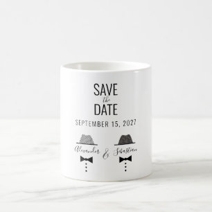 Eenvoudige Gay Trouw Save The Date Uitnodiging Koffiemok