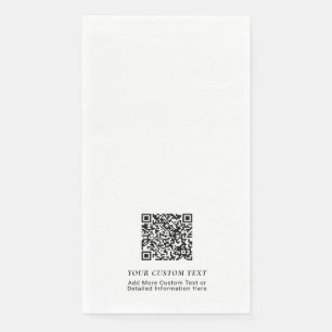 Eenvoudige Gebrandmerkte Aangepaste QR-code Zakeli Servet