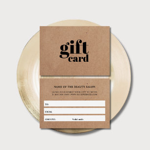 Eenvoudige Gedrukte Kraft Schoonheid Witte Strepen Visitekaartje