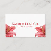 Eenvoudige gedurfde levendige levendige rode lelie visitekaartje (Voorkant)