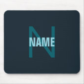 Eenvoudige gedurfde  monogrammed naam muismat (Voorkant)