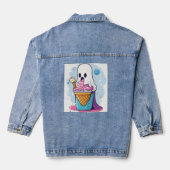 Eenvoudige geest eten ijs denim jacket (Achterkant)