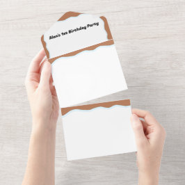 Eenvoudige Gekleurde rand Design voor Uitnodiging 