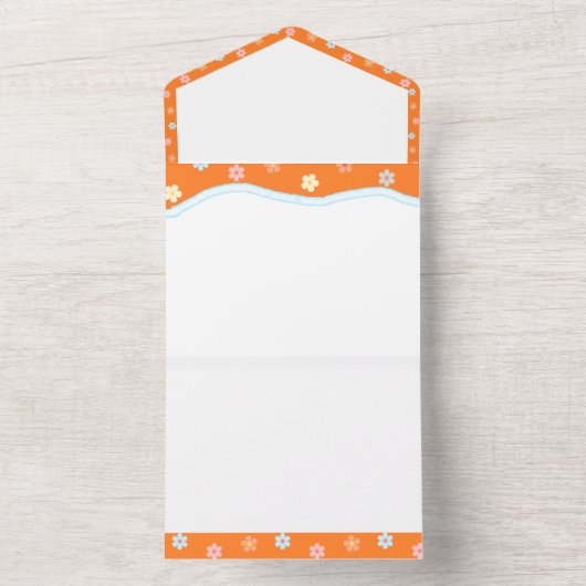 Eenvoudige Gekleurde rand Design voor Uitnodiging  (Binnen)