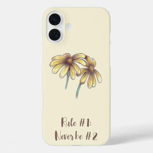 Eenvoudige gele bloemen Case-Mate iPhone case (Achterkant)